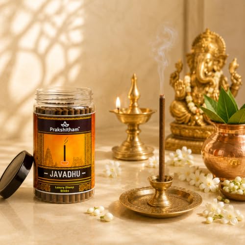 Image of Javadhu Dhoop Sticks for Pooja - 80 Bambooless & Charcoal-Free Incense Sticks, Authentic Javadhu Fragrance for Puja, Meditation, Yoga & Relaxation (Javadhu)