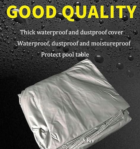 Cubierta para mesa de billar de PVC plateado con máxima protección solar e impermeable 7