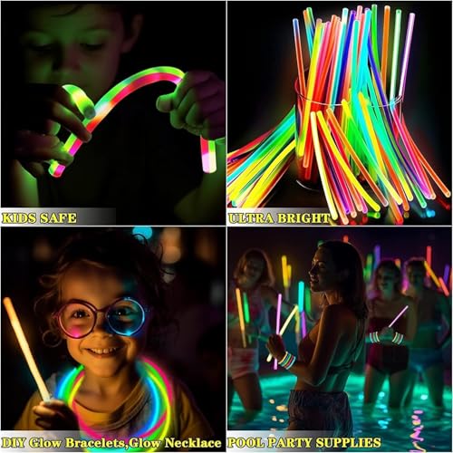 Turnmeon GS-23-120-US1 Pack Halloween Glow Sticks Bulk Party Pack Glow In The Dark Party Supplies Glow Sticks Necklaces Bracelets thumb #4