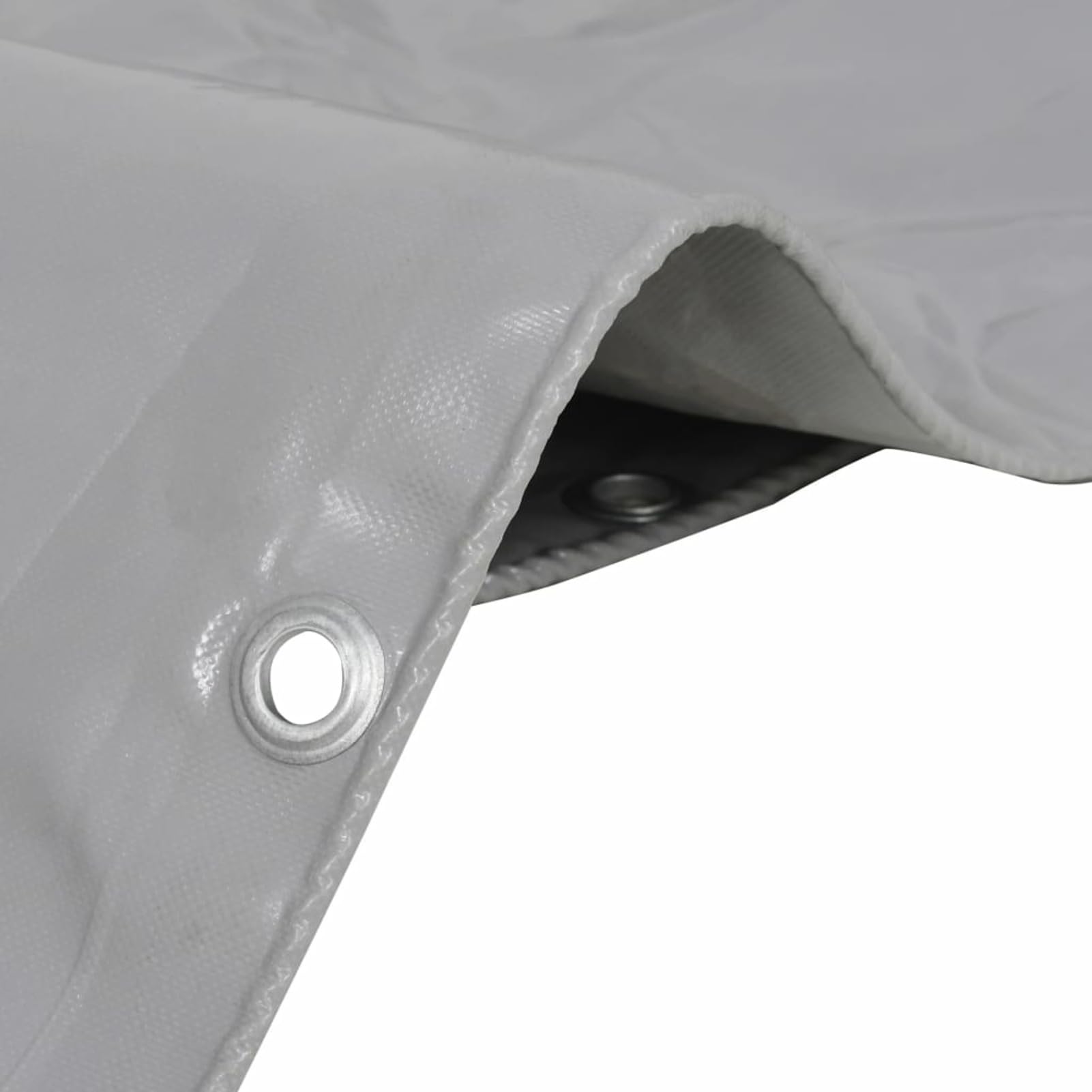 LAPOOH Bâche 650 g/m² 6 x 8 m Gris,Oeillets pour Baches,Bache Jardin