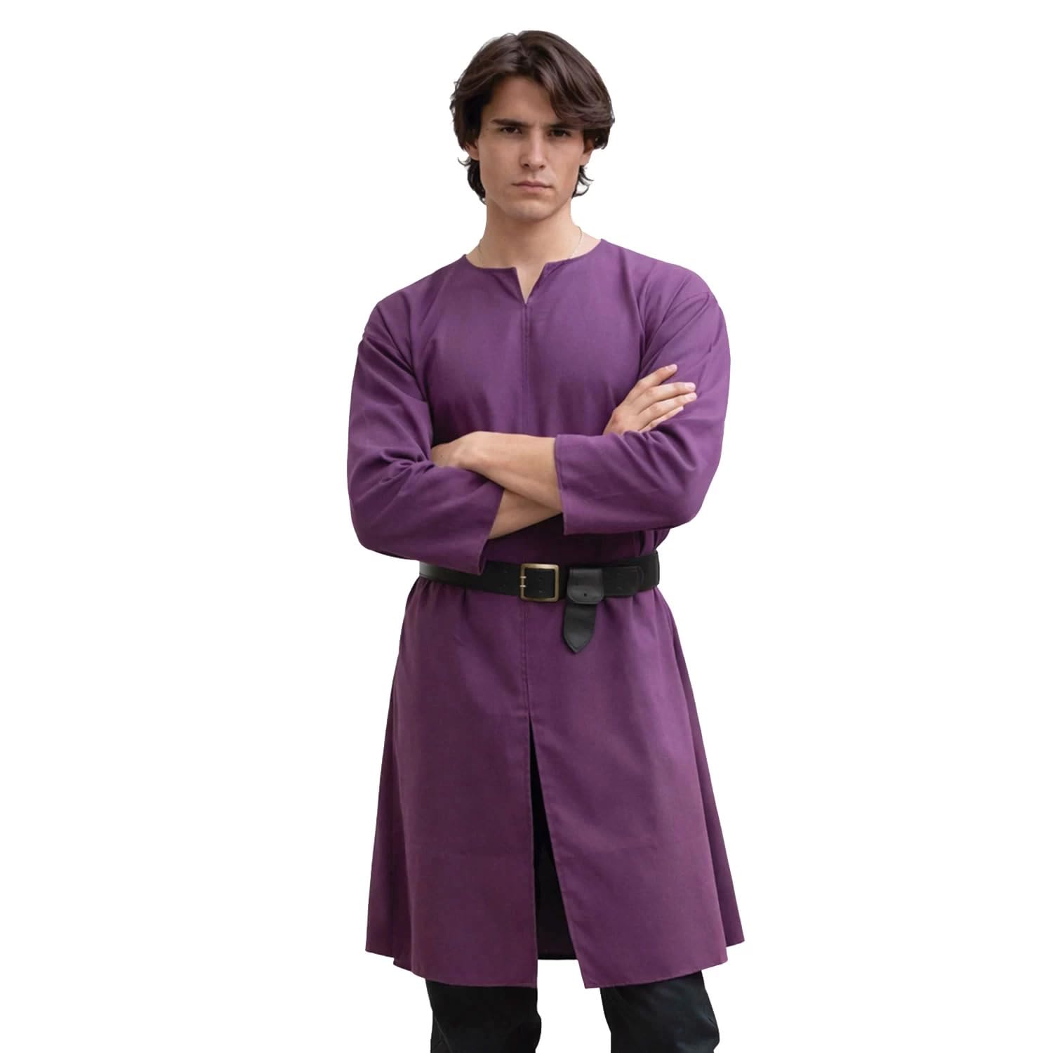 RAWBLADE Logan Tunic for Men, Medieval Renaissance Tunic Shirt, Cotton Linen Costume for LARP, Cosplay, Reenactment, Ren Faire, Viking Inspired Clothing, Made in Europe