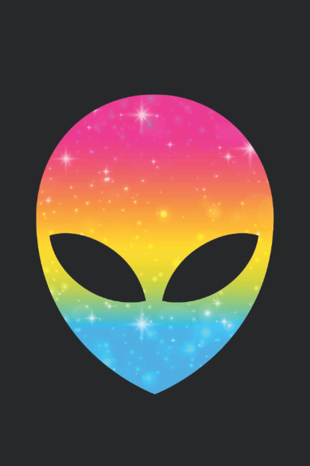 Pansexual Alien Notebook: Blank Sparkle shiny glitter Pansexual Pride Flag Journal Notebook for Pansexuality identity Pride, 120 Pages, 6"x9" Soft Cover, Matte Finish