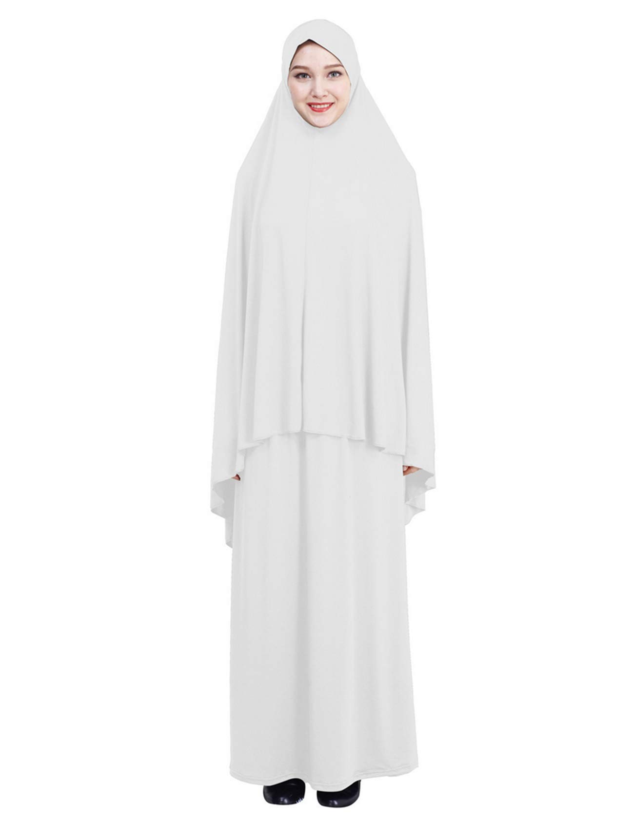 BestgiftWomen's Prayer Dress Overhead Hijab Abaya 2 Pieces Set