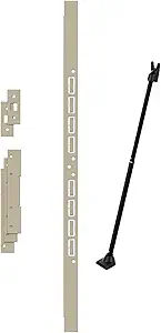 Securityman Door Security Bundle – Reinforcement Kit with 15GA Steel Plates + 2-in-1 Adjustable Security Bar (Black) for Hinged & Sliding Doors – Heavy-Duty Entry Defense for Home, Apartment & Travel