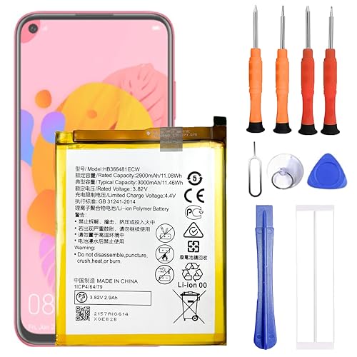 VUXYIT HB366481ECW Battery Compatible with Huawei P20 Lite P9/P9 Lite Honor 8/Honor 8 Youth Edition Venus Replacement Battery for with Repair Tool kit