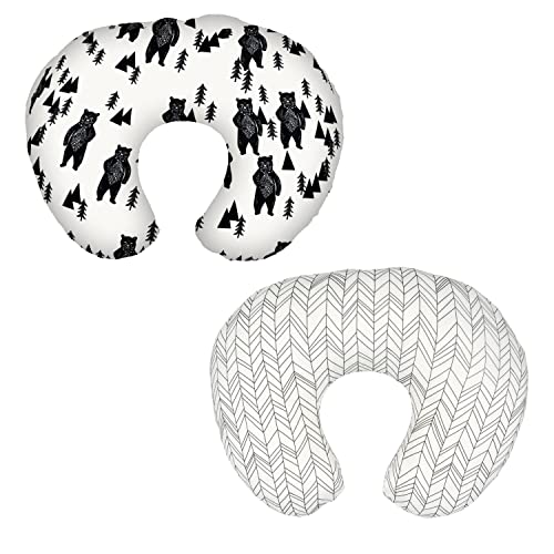 Image of Vextronic Nursing Pillow Cover 2 Pack Nursing Pillow Slipcovers for Breastfeeding Moms, Ultra-Soft Fit Standard Infant Nursing Pillows & Positioners for Baby Boy Girl