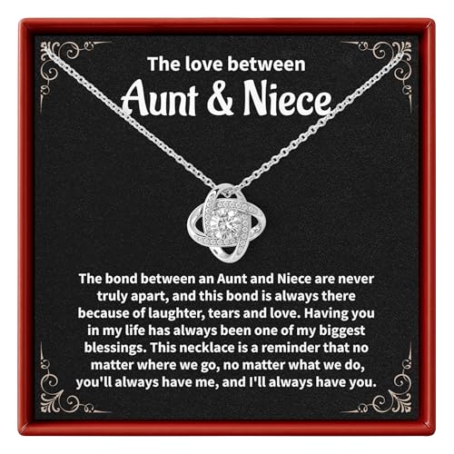 To My Niece Necklace from Aunt - Heartfelt Gift with Message Card, Personalized Gift for Birthday, Graduation, or Christmas - Special Keepsake for Niece's
