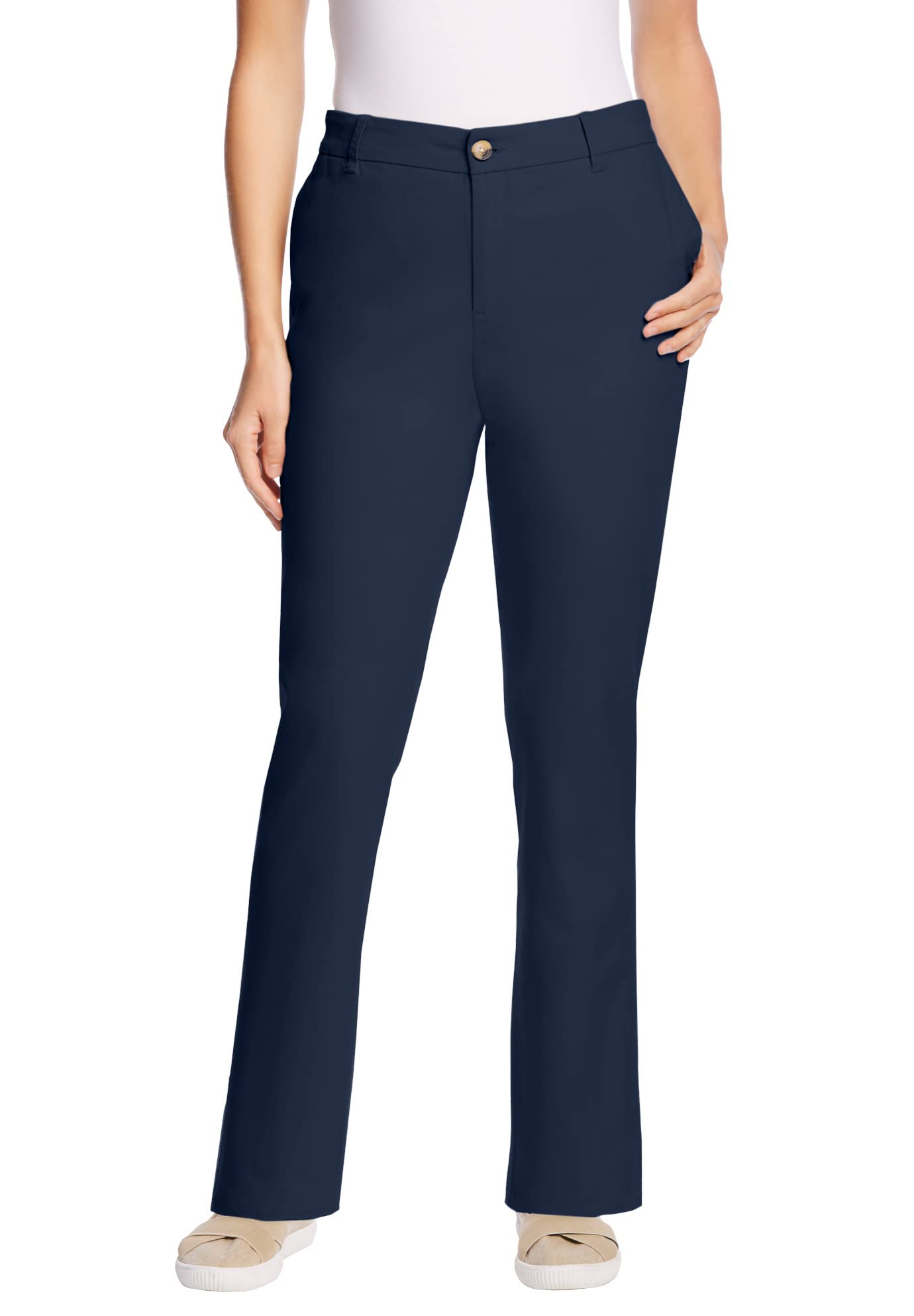 Adjustable Waist Straight-Leg Chino