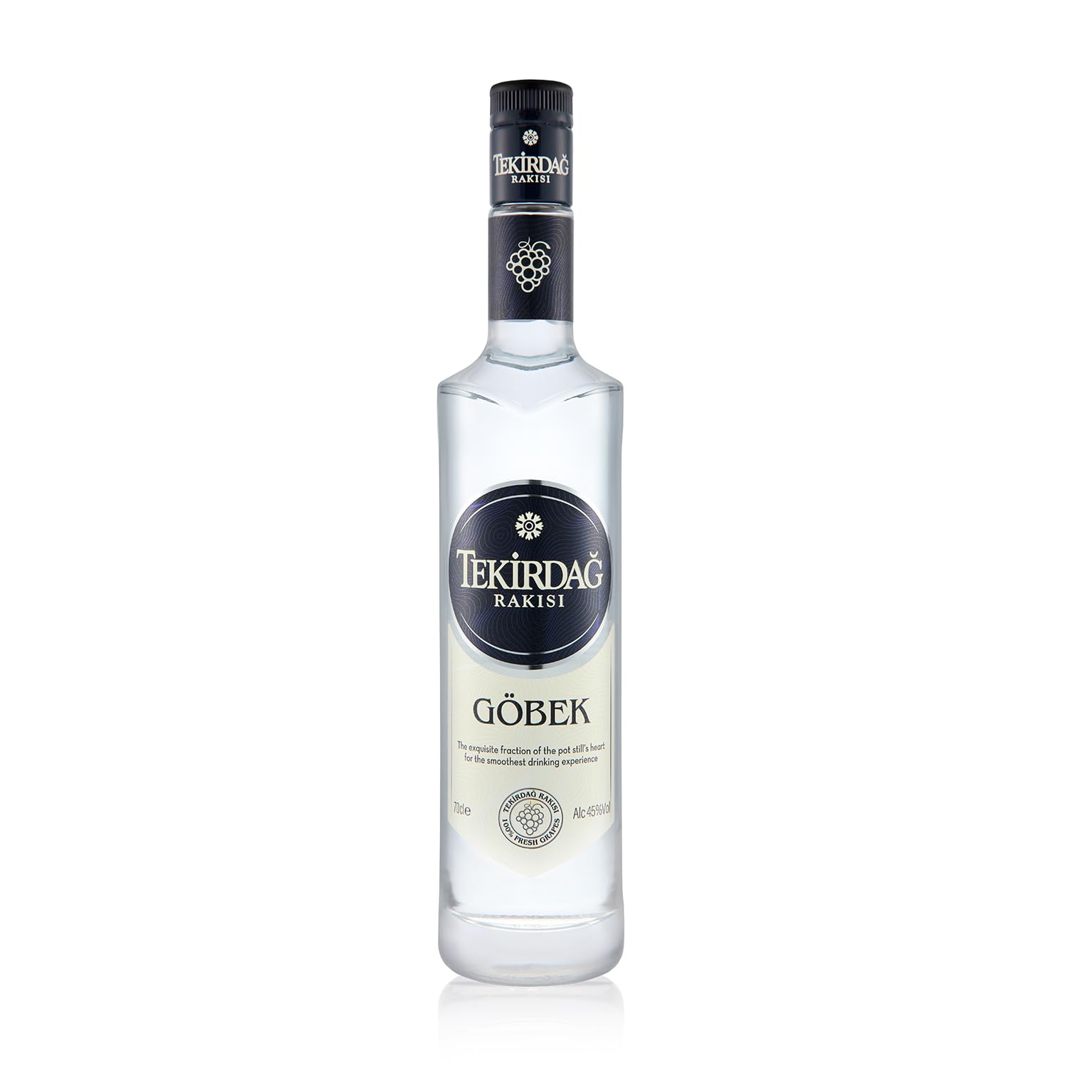 Tekirdağ Rakısı Göbek 70cl, 45% ABV, 100% Fresh Grape Aniseed Spirit, Smoothest Drinking Experience, Single Cycle Distillation, No Added Sugar, Award-Winning Product, Made in Türkiye