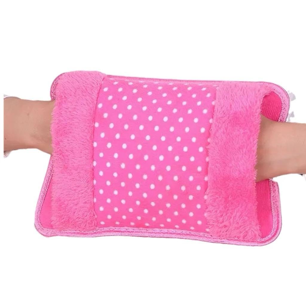 Bolsa de Agua Caliente Eléctrica Recargable y Portable eficaz para Aliviar Dolores musculares y Cama Caliente recargable en 15 minutos (Rosa)