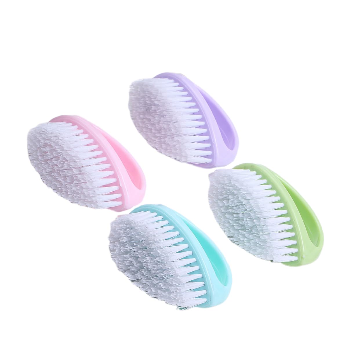 FOMIYES 12 Pezzi Spazzole per Bucato Multifunzionali con Setole in Plastica Antiscivolo Dimensioni Medie Design Blu Verde Rosa per Pulizia Vestiti Scarpe e Tessuti Resistente e Facile