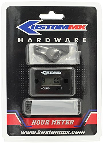 Kustommx Hardware Hour Meter Black With Mounting Bracket, Perfect For Motorcycle, Atv, Lawnmowers #TOP6