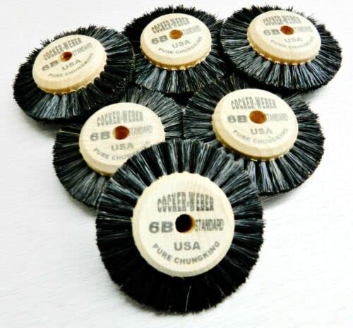Jewelers Polishing Wheel Brush Wood Hub Chungking 6B 2 Row Cocker Weber 6 Pcs Made in USA
