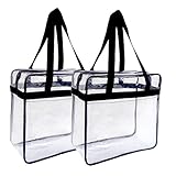 grinderPUNCH 2 Pack Bulk Clear Bag Transparent Tote NFL Stadium Security Approved - 12