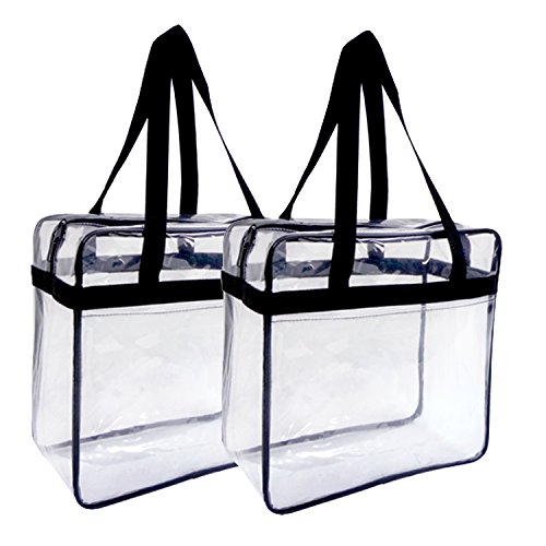 grinderPUNCH 2 Pack Bulk Clear Bag Transparent Tote NFL Stadium Security Approved - 12