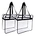 2 PACK Bulk Clear Bag Transparent Tote NFL Stadium Security Approved - 12" X 12" X 6"