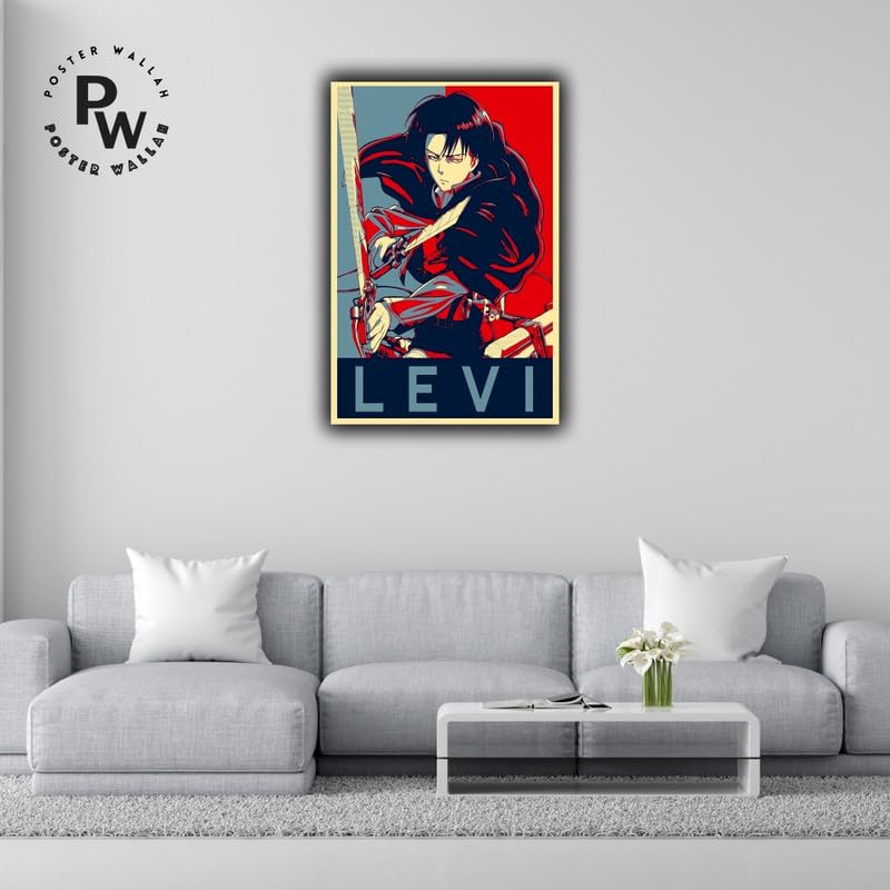 Image of POSTER WALLAH Attack On Titan Anime Poster for Home Office and Student Room Wall | Aesthetic Poster | Wall Decor ATCKONTTN19 (18X12 inch)