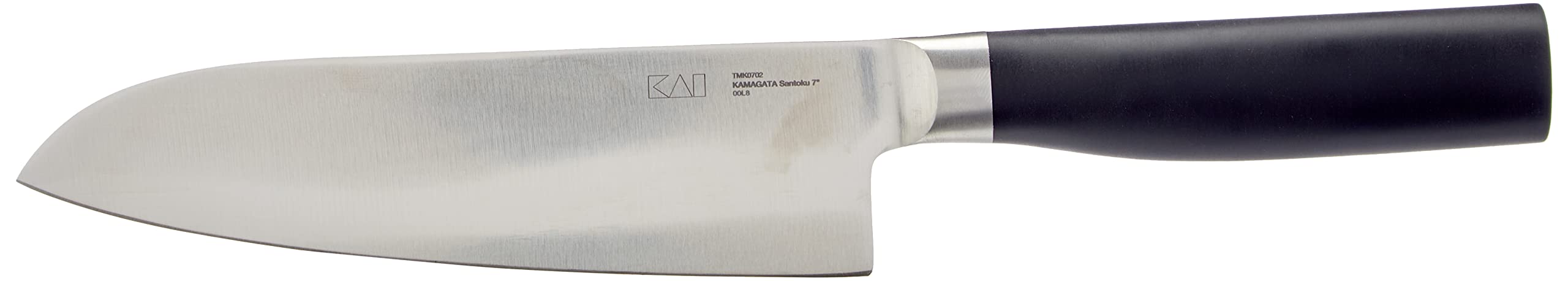 KAI Tim Mälzer Kamagata Santoku 16,5 cm Klingenlänge - rostfreier 4116 Edelstahl geschmiedet - 56 (±1) HRC - polierter POM Griff - japanisches Kochmesser Küchenmesser- Made in Japan