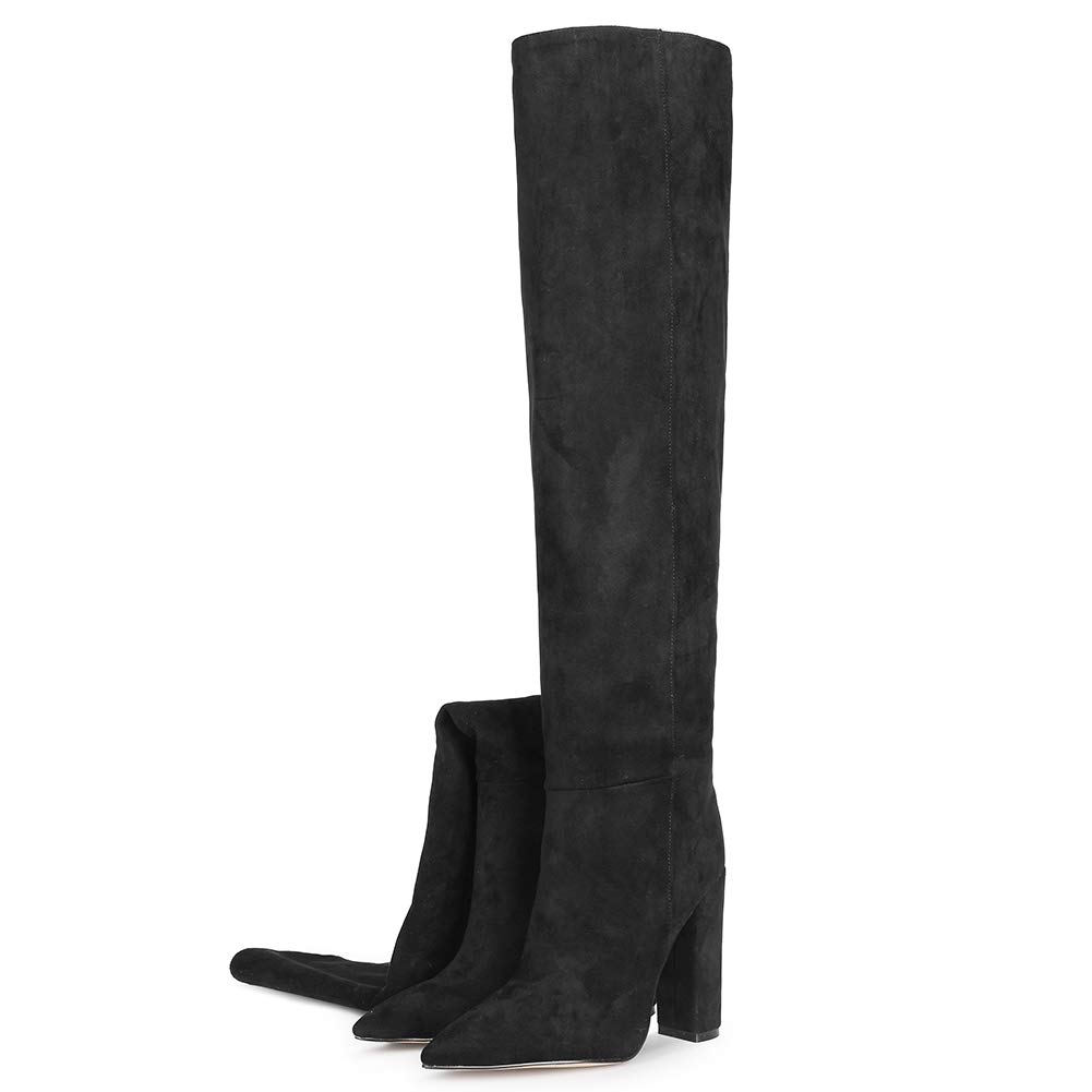 Damen Stiefel über dem Knie Wide Calf Slouch