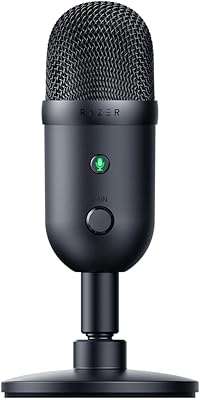 Razer Seiren V2 X - USB Microphone for Streamers (25mm Condensor Microphone, Supercardioid Pickup Pattern, Analog Gain Limiter, Built-in Shock Absorber, Gain Control and Mute Button) Black
