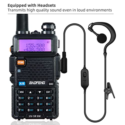 Baofeng Uv-5R 8W High Power Two Way Radio Portable Ham Radio Handheld With One More 3800Mah Battery,Speaker, Antenna, Usb Program Cable And Earpiece #TOP6