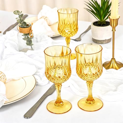 Showgeous 48 Pack Gold Plastic Wine Glasses, Vintage Wine Glasses by Showgeous - Used condition - Image 5