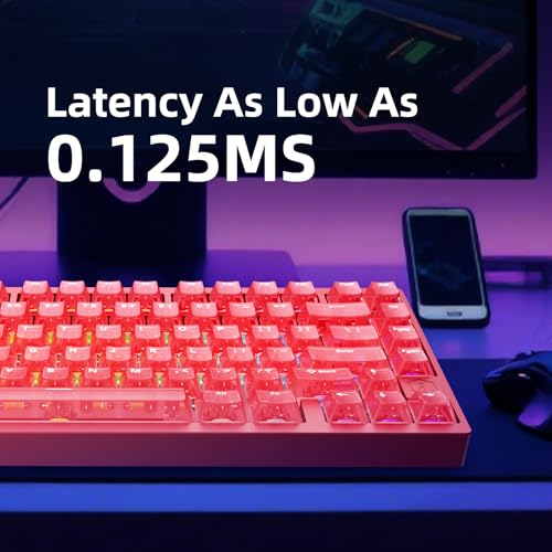 Image of IROK MG75MAX 81 Keys Wired Magnetic Switch Keyboard, 256KHZ Single Key Scan Rate, PCB Nano-Coating Waterproof, Hall Effect, 8KHZ /ARGB /CNC Aluminum Gaming Keyboard(Red)