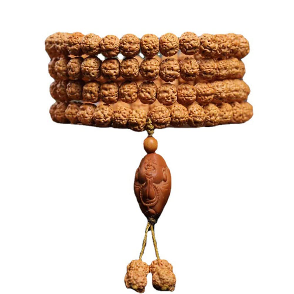 oiujhgCDS Buddhist prayer beads, Buddhist Prayer Beads Bracelet,bead bracelet,8Mm Small Rudraksha Mala Necklace