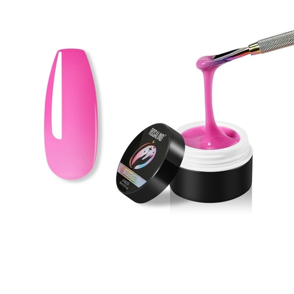 ROSALIND Pink 15ml Builder Gel Extension Gel from BELLE GAGA™ Poly Nail Gel for Nail Art Decoration, Gel Extension Nail Thickening Easter Nail Gift Easy to DIY Use at Home Need UV Lamp to cure (A683)