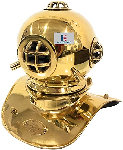 Nautical-Mart Brass Divers Diving Helmet Miniature US Navy Vintage Handmade Decorative