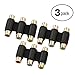 Aurum Cables High Quality 3 Pack 3 RCA Female to Female Coupler Jack Adapter