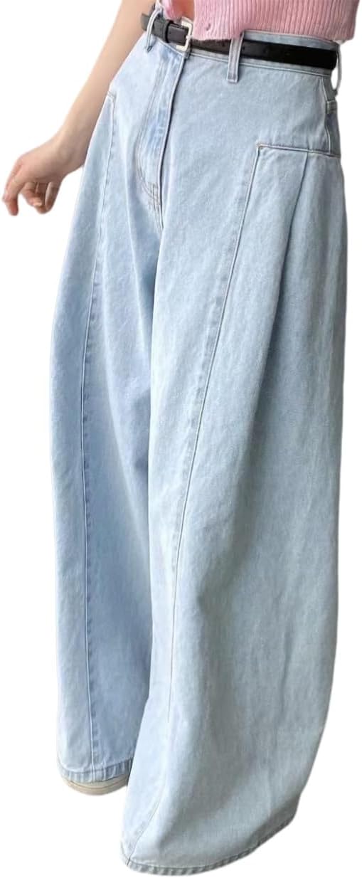 Ladies Fashion Trousers Wide Leg Pants Women Clothing Jeans High Waist Straight Trousers Female Casual Fashion Pants