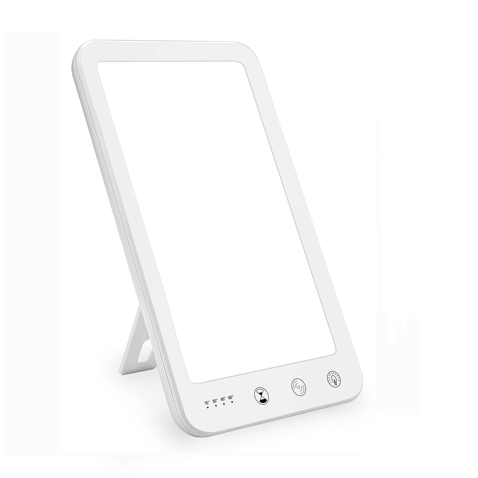 HappyGoo SAD Lamp, 10000 Lux SAD Light Therapy Lamp with 3 Brightness Levels, 4 Timer Settings, Portable UV-Free Adjustable Light Intensity Sun Lamp (H7333)