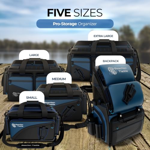 Image of Reaction Tackle Big Fishing Tackle Bag - Large Clear Pockets - Fishing Gear Storage