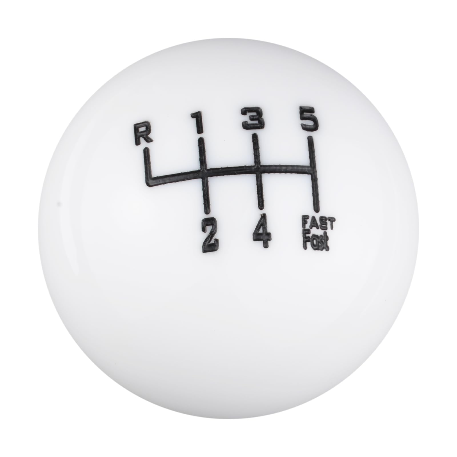 Temzzer White, Black Ball Gear Shifter Knob Resin 6 Speed Car Shift Lever Knob Weighted For Most Manual Automatic Vehicles M10x1.5 M10x1.25 M8x1.25 (White, Black)