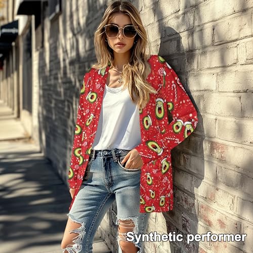 Image of Fall Maple Leaf Cardigan Sweaters for Women Long Sleeve Cardigan Soft Drape Open Front Dusters V-Neck Jackets Dressy