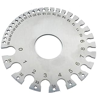 1 Piece Wire Gauge Measuring Tool Metal Sheet Thickness Gauge Welding Gauge Wire Thickness Gauge Dual-Sided Cable Sheet Stainless Steel Thickness Gauge Measurer, Silver