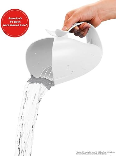 Miniatura 2 de Skip Hop Taza de enjuague de baño para bebé, enjuague de cascada sin lágrimas, color blanco
