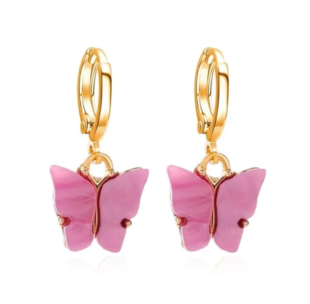 Gold Plated Purple Butterfly Earrings For Girls and Women (B0CSFHNDXF) Amazon Price History, Amazon Price Tracker