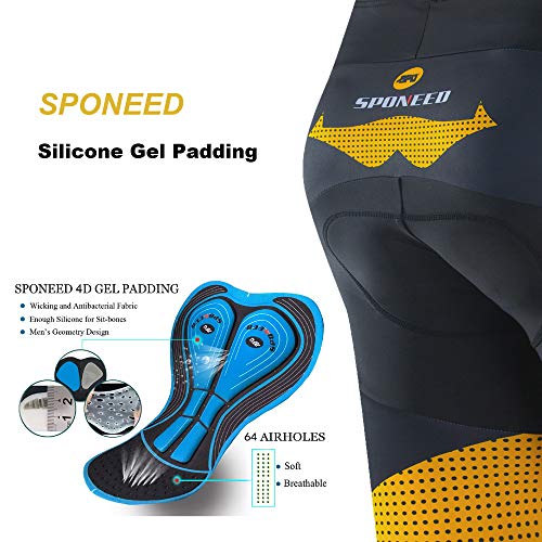 sponeed Men's Cycling Shorts Padded Bicycle Riding Pants Bike Biking Clothes Cycle Wear Tights - Image 5