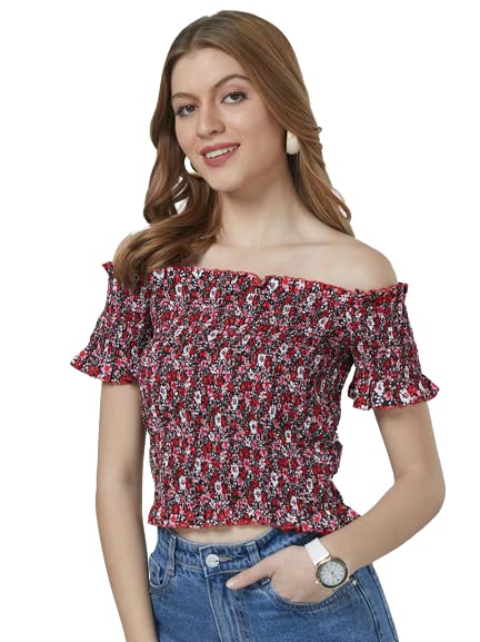 Image of Style Quotient Women Black Off-Shoulder Bardot Top