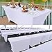 RELIANCER 2 Pack Stretch Spandex Table Covers for Rectangular Tables,8FT Elastic Fitted Tablecloth,Universal Rectangular Table Cloth Protector for Outdoor Party,Wedding,Bar,Birthday,Banquet,Events