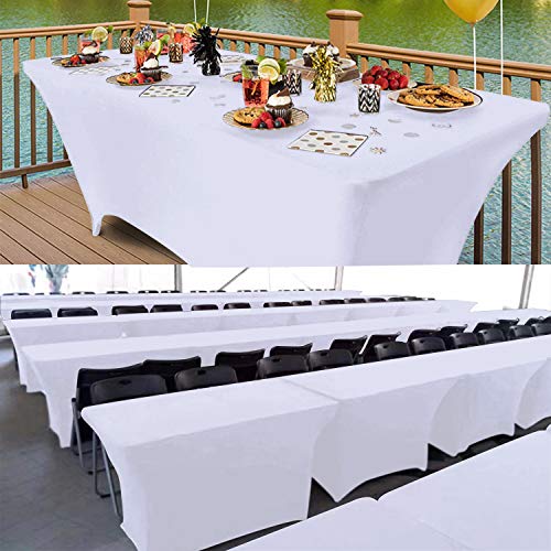 RELIANCER 1 Pack Stretch Spandex Table Covers for Rectangular Tables,4FT Elastic Fitted Tablecloth,Universal Rectangular Table Cloth Protector for Outdoor Party,Wedding,Bar,Birthday,Banquet,Events by RELIANCER - Image 7