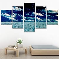 SIGNWIN 5 Panel Canvas Wall Art Modern Art Contemporary Country Dramatic Multicolor Photography Scenic for Home Decorations Ready to Hang - 60
