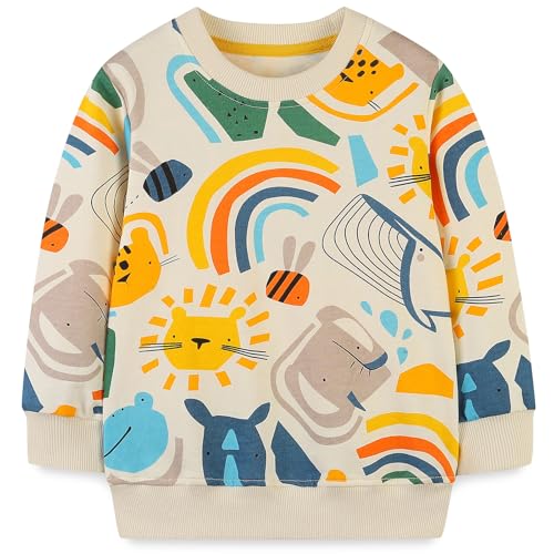 Image of Hongshilian Unisex Kids Cute Cartoon Cotton Sweater Shirt