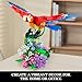 Vziimo Parrot Floral Building Set, MOC Flower and Parrot Collectible Table Art Kit, Creator 2 in 1 Animals Bird Ideas Gifts Toys for Adults and Teens Age 14+ (1176 PCS)