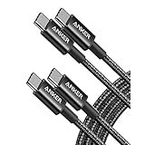 【2本セット】Anker 高耐久ナイロン USB-C＆USB-C 2.0 ケーブル 【USB PD対応/高耐久】 60W対応 iPhone 16 MacBook Pro iPad Pro Air Galaxy等対応 (1.8m ブラック)