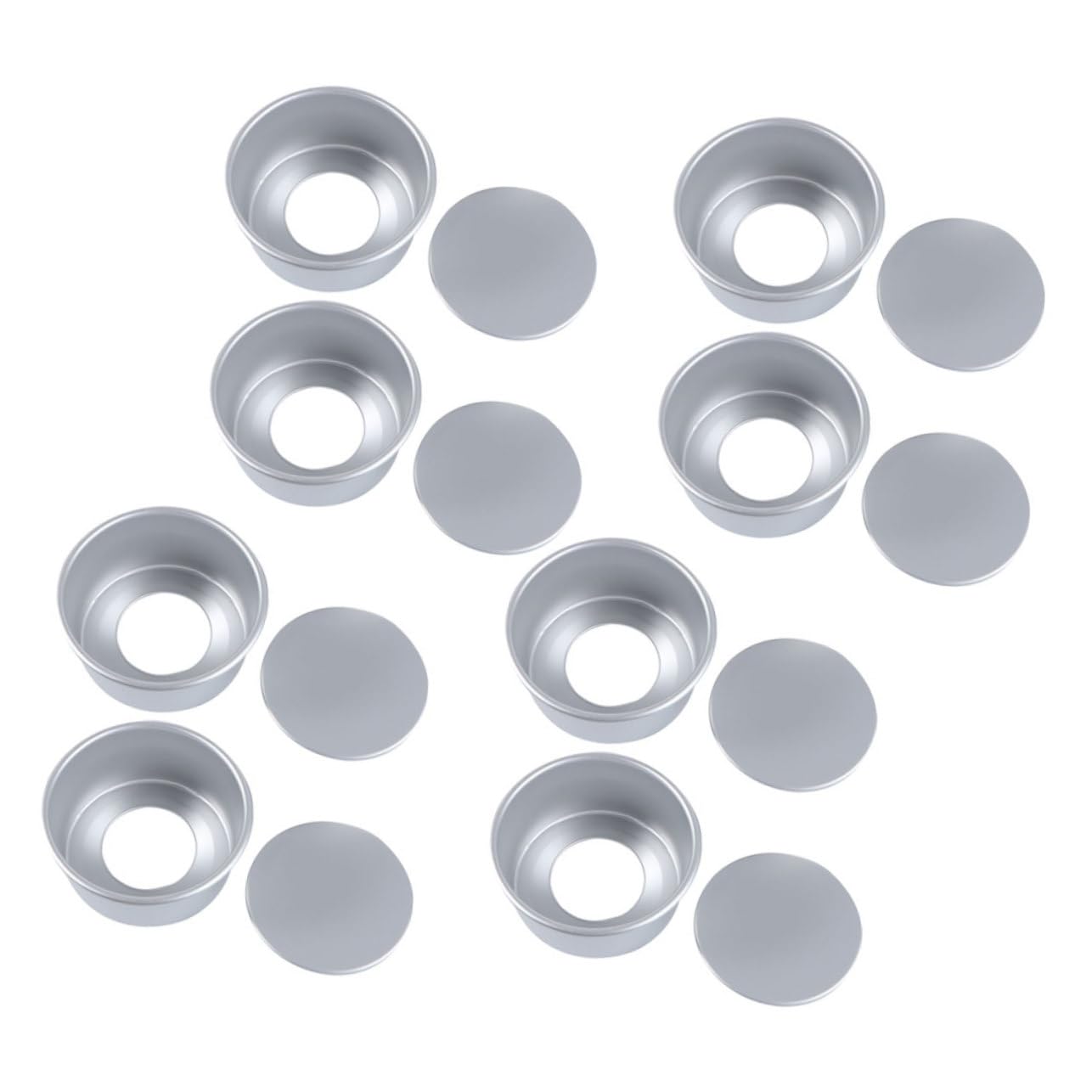 Uonlytech Molde para Pastel Redondo Anodizado 4 Pulgadas con Base Desmontable, Bandeja para Hornear Práctica de Aluminio, Cocción Uniforme para Repostería Doméstica, Pack de 8 Unidades