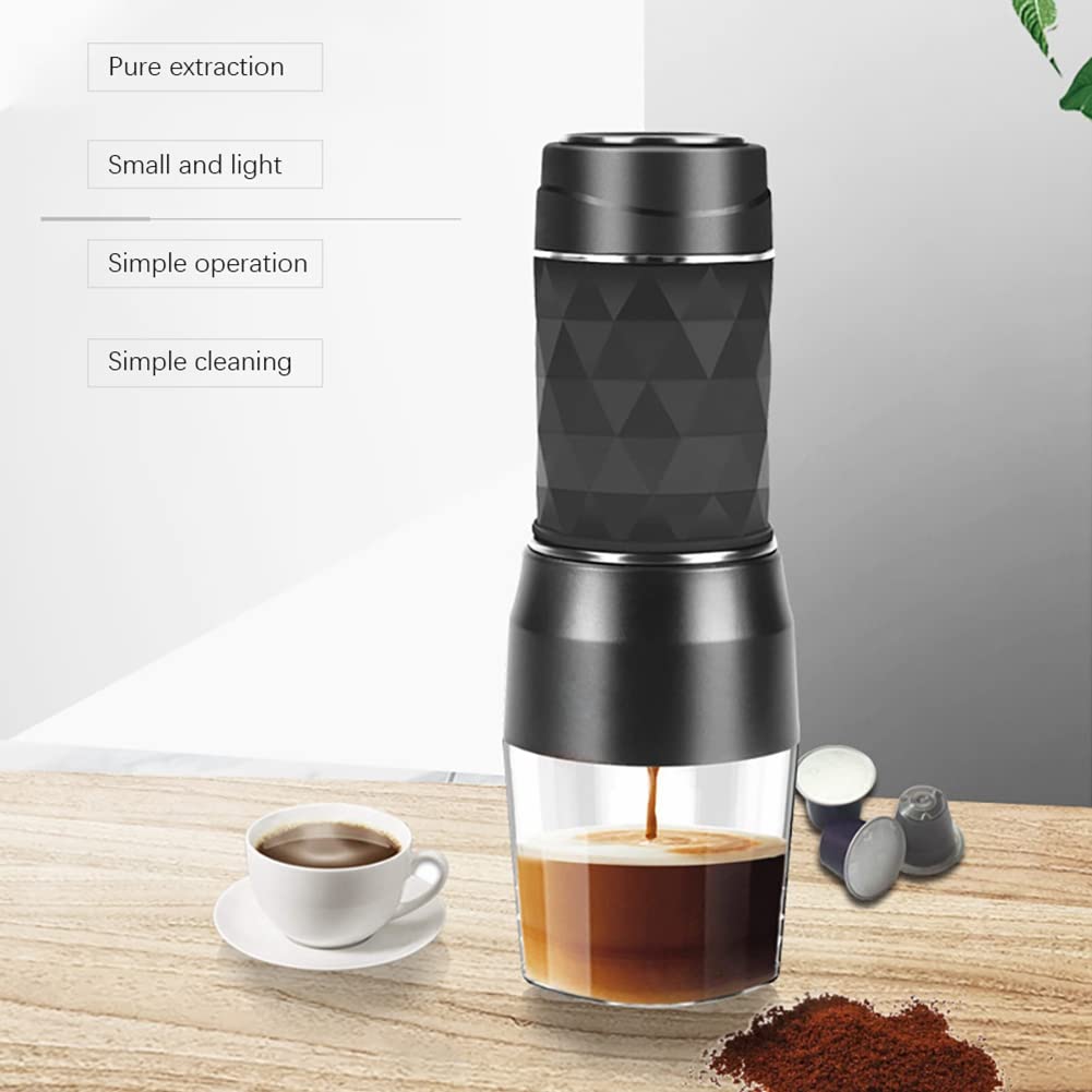 Cafetera expreso, cápsula de prensa manual, cafetera molida, máquina de café portátil, apta para café en polvo, cápsula de café
