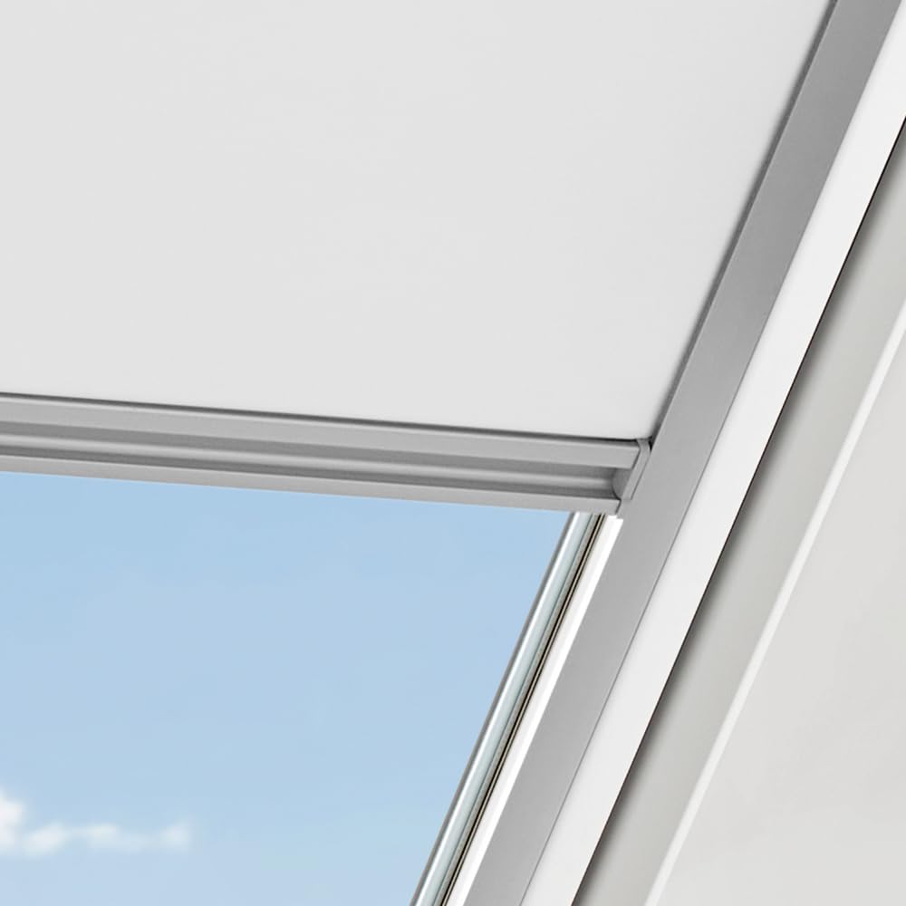 Roto Original Verdunkelungsrollo ZRVM mit Seitenschienen | Dachfensterrollo, Führungsschienen, Thermorollo, Sonnenschutz, alle Größen/Farben, WDF KAW KEW HAN, weiß, beige, schwarz